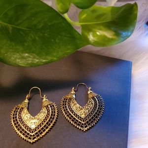 Gold Earrings Indian Inspired